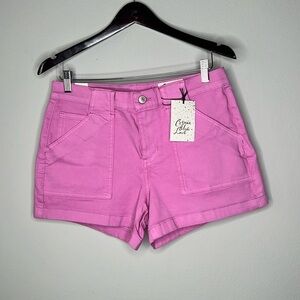 Cosmic Blue Love Jonah Jean Shorts w/ Patch Pockets in Camelia Rose Size 30 NWT!